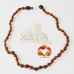 Teething necklace for babies new pop up clasp 33 cm